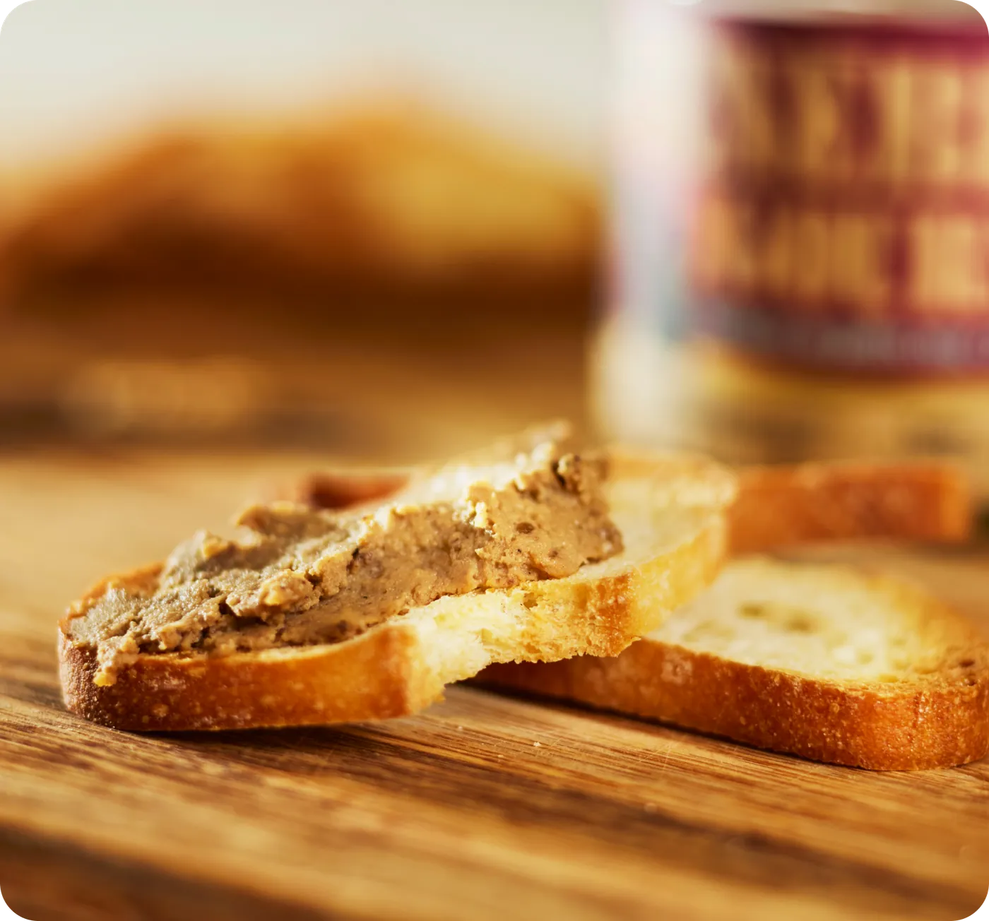 TÉNÉBRION GOURMAND spread on toasted bread